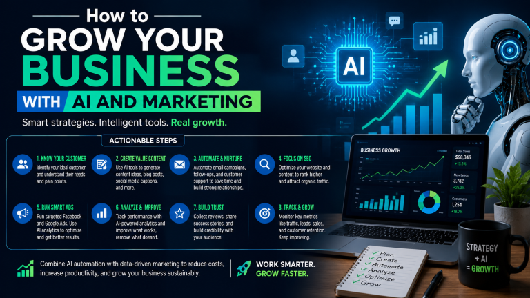 How to grow your bussiness using AI and Marketing